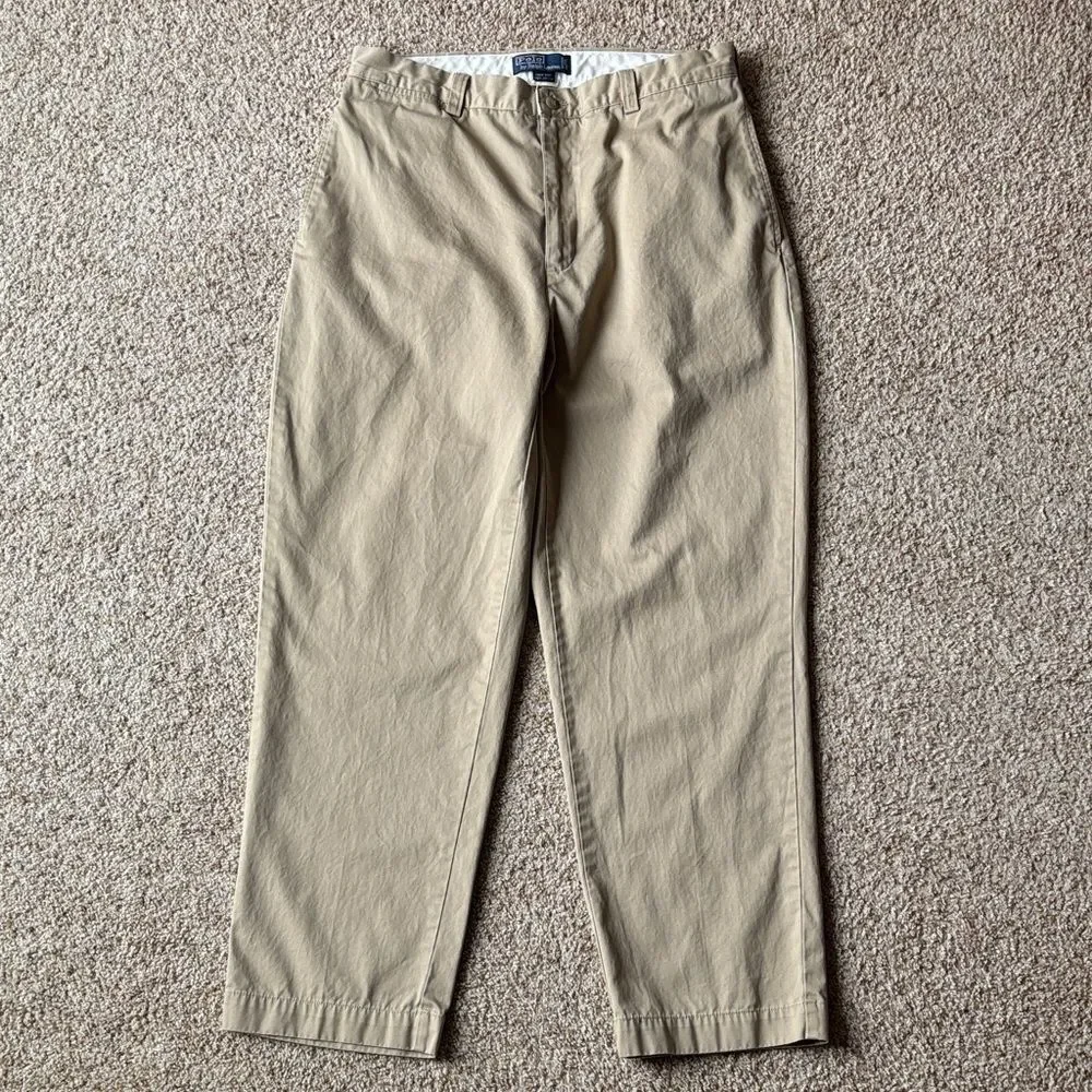 VTG Polo Ralph Lauren Phillip Pant Cotton Khaki Baggy Oversize Chino 36